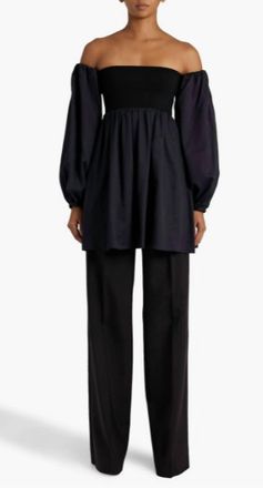 Gabriela Hearst Off-The-Shoulder Top In Black