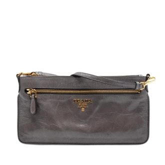 Prada Pre-owned Clutches, female, Gray, Size: ONE SIZE Pre-owned Crossbody
