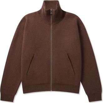 Axel Arigato Core Zip-Up Sweater - Heren - Vesten - Bruin - M - Wol - Truien & Vesten