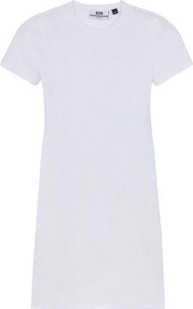 GCDS Gcds, Kleedjes, Dames, Wit, L, Katoen, T-shirts