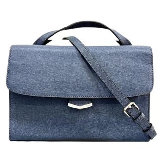 Fendi Pre-owned Vintage Crossbody Tas - Dames - Pre-owned - Blauw - Maat: ONE Size Leer