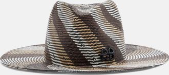 Ruslan Baginskiy Striped straw fedora