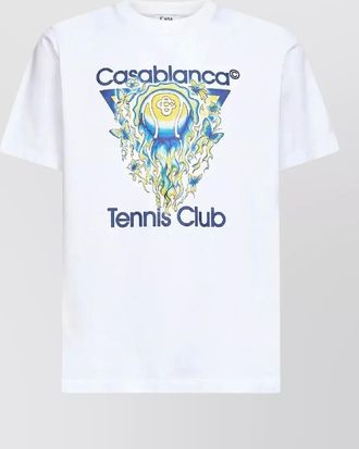 Casablanca tennis club icon short sleeve graphic t-shirt