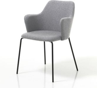 Oresteluchetta Set 2 sedie in tessuto grigie cm. H.85 L.55 P.59