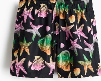 H&M Patterned swim shorts - Schwarz