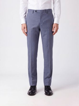 Incotex Pantaloni chino slim fit in flanella di lana con chiusura decentrata