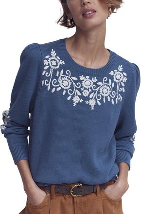 Boden Davina Puff Sleeve Wool-Blend Jumper