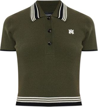 Amiri Wollen coltrui - Dames - V-hals truien - Groen - S - Wol - Truien & Vesten