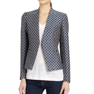 Theory stretch-wool geometric jacket Size XS