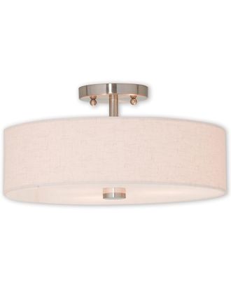 Livex Lighting Livex Meridian 3-Light Brushed Nickel Ceiling Mount