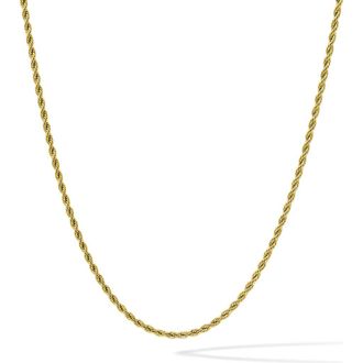 Vincero Mens Rope Chain Necklace in Gold at Nordstrom, Size 23