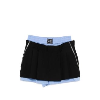 Alexander Wang Layered Pleated Skorts