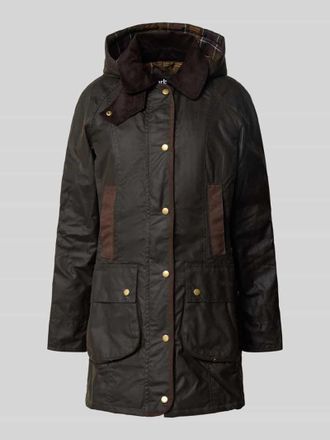 Barbour Regular Fit Wachsjacke mit Pattentaschen Modell BOWER WAX in Oliv, Gr&ouml;&szlig;e 34