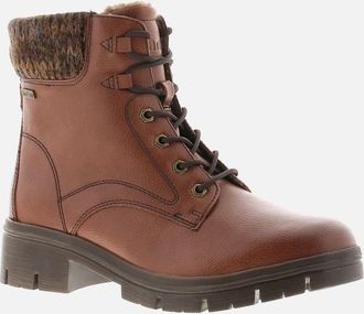 Jana Womens Jana Womens Ankle Boots Jia Lace Up Dark tan UK Size - Brown - Size: 5