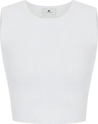 Elisabetta Franchi Mujer, Camisetas, Blanco, Talla: L