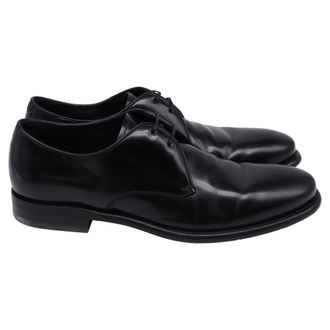 Ferragamo Stefano Derby Shoes in Black Leather