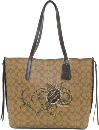 Coach Brown Pvc Tote Bag (Pre-Owned)