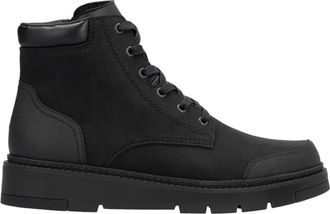 Rieker Zwarte Casual Enkelboots Zwart - Heren - Veterlaarzen - Zwart - 41 EU - Wol - Schoenen