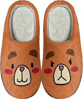 Generic [Warm Upgrade] Womens Warm Slippers Soft and Comfortable Warm Your Feet in Winter Womens Booties Slippers Outdoor (Brown, 8.5)