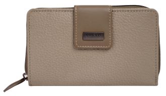 Bugatti Geldb&ouml;rse BUGATTI SINA, Damen, beige, Leder, leicht gl&auml;nzend, unifarben, Kleinlederwaren Geldb&ouml;rse, echt Leder