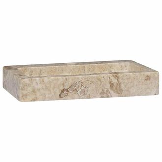 Berkfield Home Sink Cream 38x24x6.5 cm Marble