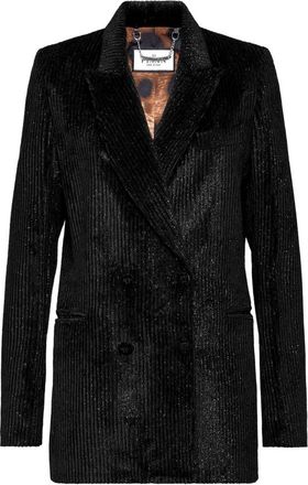 Philipp Plein Velvet Blazer - Dames - Blazers - Zwart - S - Katoen - Jassen