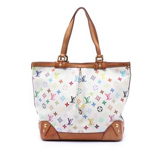 Louis Vuitton Pre-owned Womens Monogram Multicolore Sharleen Mm - White Textile - One Size