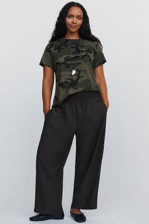 Pilcro Reese Smocked Pull-On Barrel Pants