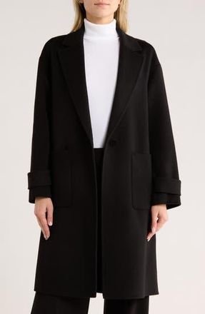 Theory Easy One-Button Wool & Cashmere Coat in Black at Nordstrom Rack, Size X-Large
