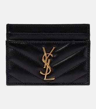 Saint Laurent Portacarte Cassandre in pelle matelassé