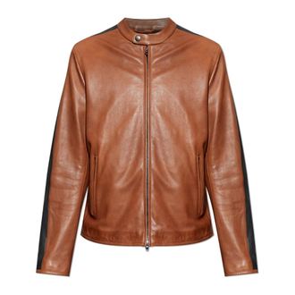 Diesel Leather Jackets, male, Brown, Size: 2XL Leather jacket L-Orenn