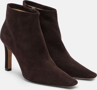 The Row Carla suede ankle boots