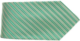 Kiton Fantasie Zijden Stropdas met 7 Folds - Heren - Stropdassen - Groen - ONE Size - Accessoires