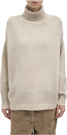 Avant Toi Katoenen coltrui - Dames - Truien - Beige - Maat: XS Katoen