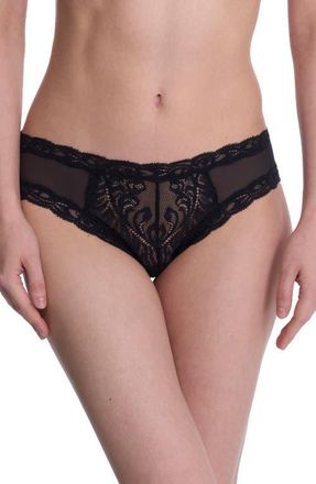 Natori Feathers Lace Hipster in Black at Nordstrom, Size X-Large