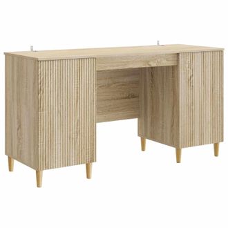 vidaXL Escritorio Roble Sonoma 142,5 X 50 X 75 Cm Madera De Ingenier&iacute;a Vidaxl