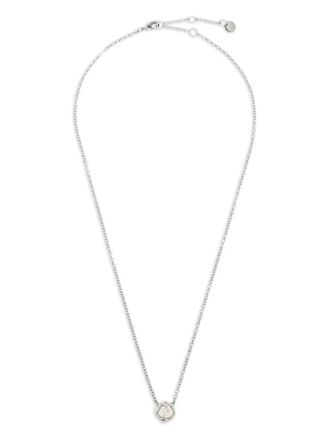 Fendi pearl pendant necklace - women - glass/Brass - One Size - Silver