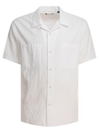 Vince Seersucker Shirt Shirts Bianco-Uomo