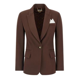 Elisabetta Franchi Dames, Jassen, Bruin, Maat: XL Viscose