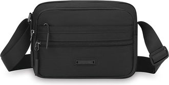 Generic Compatible For Mens black bag, adjustable strap, suitable for daily commuting and leisure travel(Black)