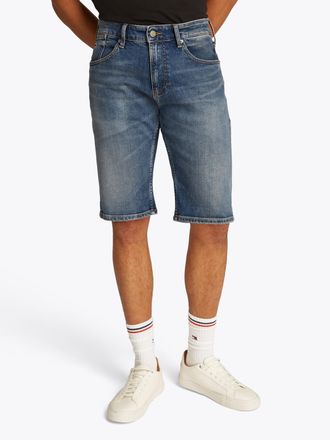 Tommy Jeans Jeansshorts TOMMY JEANS RONNIE SHORT, Herren, Gr. 30, N-Gr, blau (schwarz denim), Denim/Jeans, Obermaterial: 99% Baumwolle, 1% Elasthan, Jeans Jeanssh