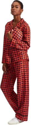La DoubleJ Zijden Pyjama Set - Dames - Pyjama - Rood - XS - Nachtkleding