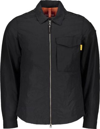 Parajumpers Jassen, Heren, Zwart, S, Katoen, Jas met contraststiksels en zakken