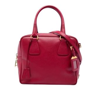 Prada Pre-owned Vintage Satchel - Dames - Pre-owned - Rood - Maat: ONE Size Leer