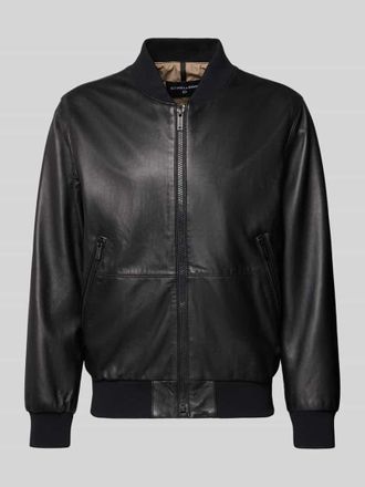 Strellson Regular Fit Lederjacke aus echtem Lammnappa-Leder Modell BOSTON-S in Black, Gr&ouml;&szlig;e 48