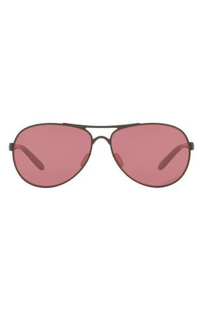 Oakley Feedback 59mm Polarized Aviator Sunglasses in Dark Grey at Nordstrom