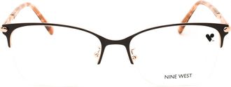 Nine West NW8012 Rectangular Metal Eyeglasses - Brown