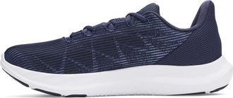 Under Armour Mens Charged Speed Swift, Lightweight and Ultra-Breathable Mens Runners, Running Shoes with Durable Rubber Outsole,Washed Navy / Black / High Vis Yell