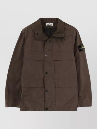 Stone Island field jacket long sleeves collared neck
