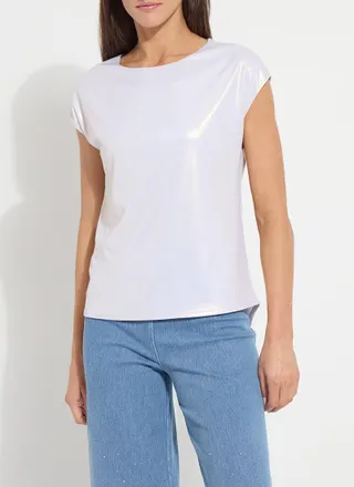 Lyss&eacute; Lyssentials Metallic Jersey Top